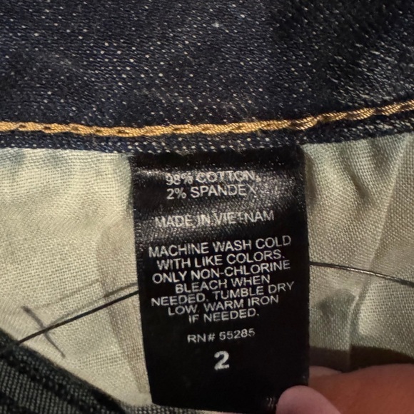 COPY - Express Women’s Distressed Cutoff Blue Denim Cutoff Shorts Size 2 Denim … - Picture 3 of 3